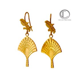 Boucles d'oreilles Arbre du voyageur.Or 750/1000