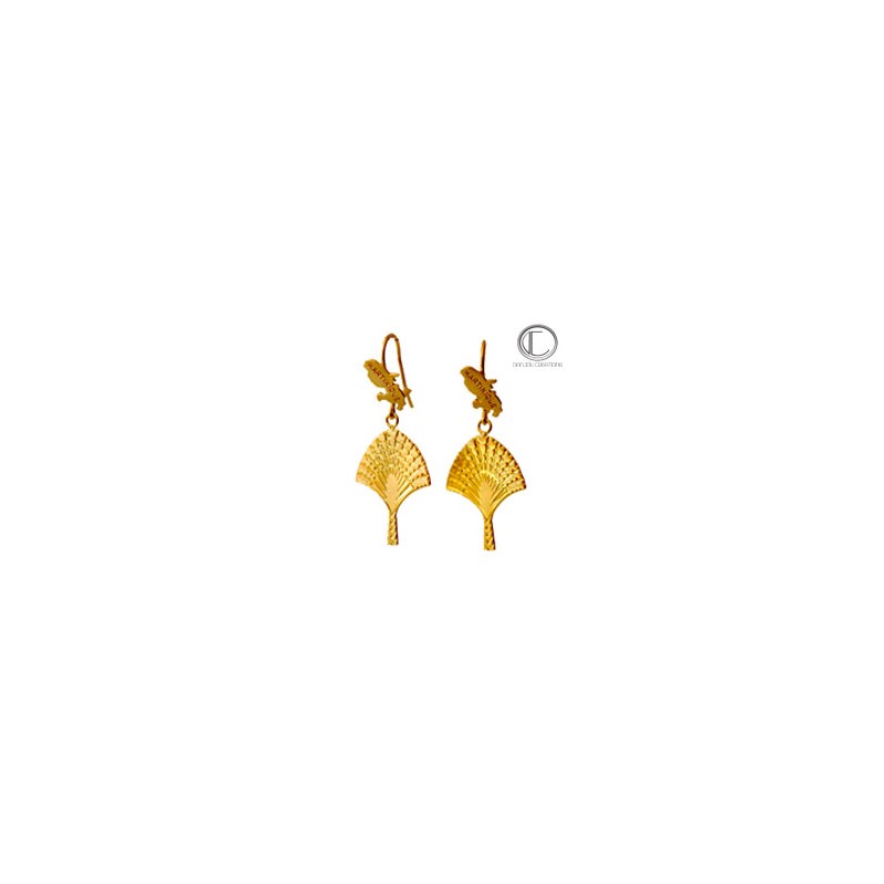 Boucles d'oreilles Arbre du voyageur.Or 750/1000