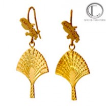 Tree earrings. Gold 750/1000