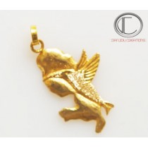 PENDENTIF CARTE  /HIBISCUS.Or 750/1000