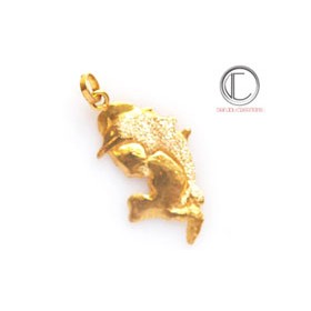 PENDENTIF CARTE  /Dauphin.Or 750/1000