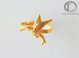 Anillo de Pica flor.Or 750/1000