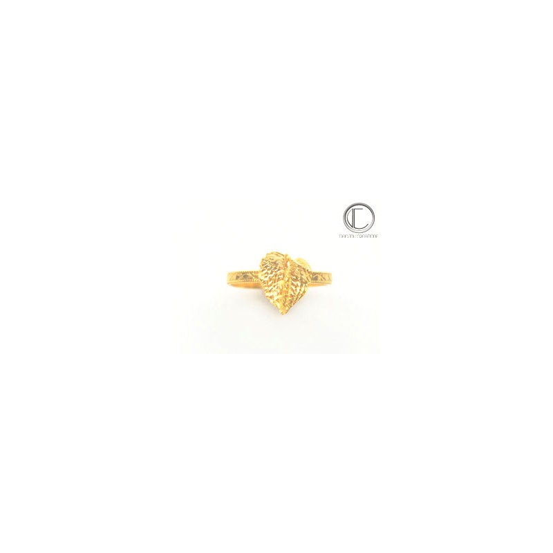 Bague Anthurium.Or 750/1000
