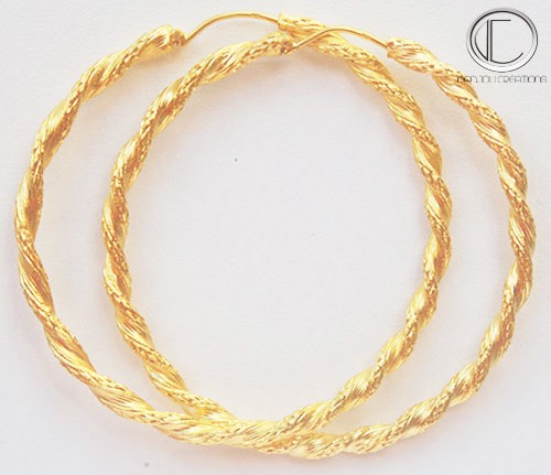 Creols earrings.18cts Gold 750/1000