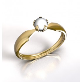 BAGUE STELLA PEARL.Or 750/1000