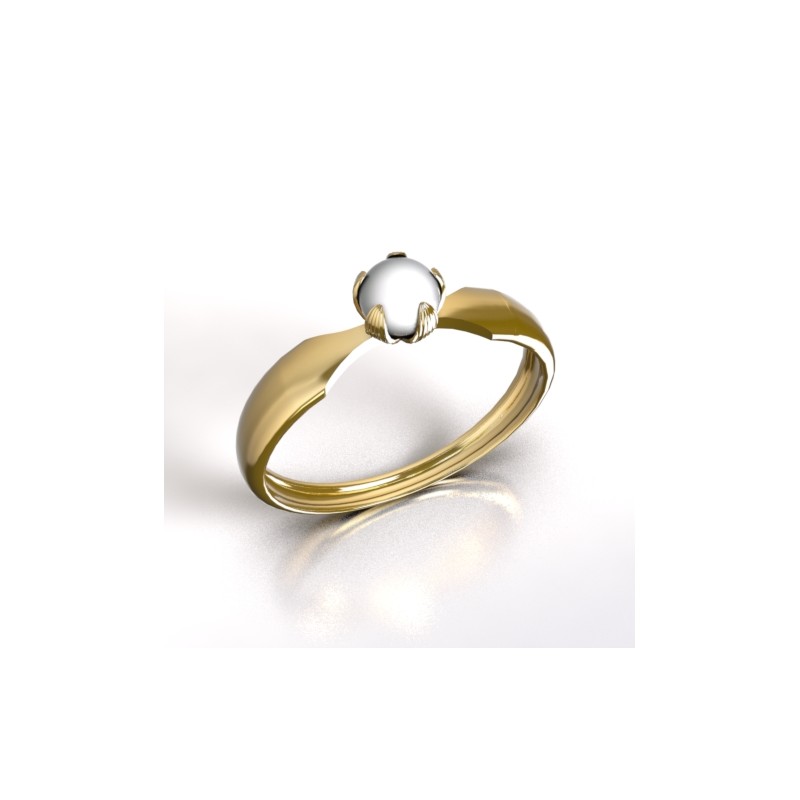 BAGUE STELLA PEARL.Or 750/1000