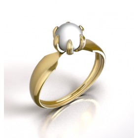 BAGUE STELLA PEARL.Or 750/1000