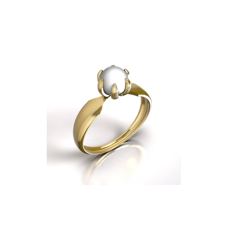 BAGUE STELLA PEARL.Or 750/1000