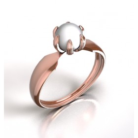 BAGUE STELLA PEARL.Or 750/1000