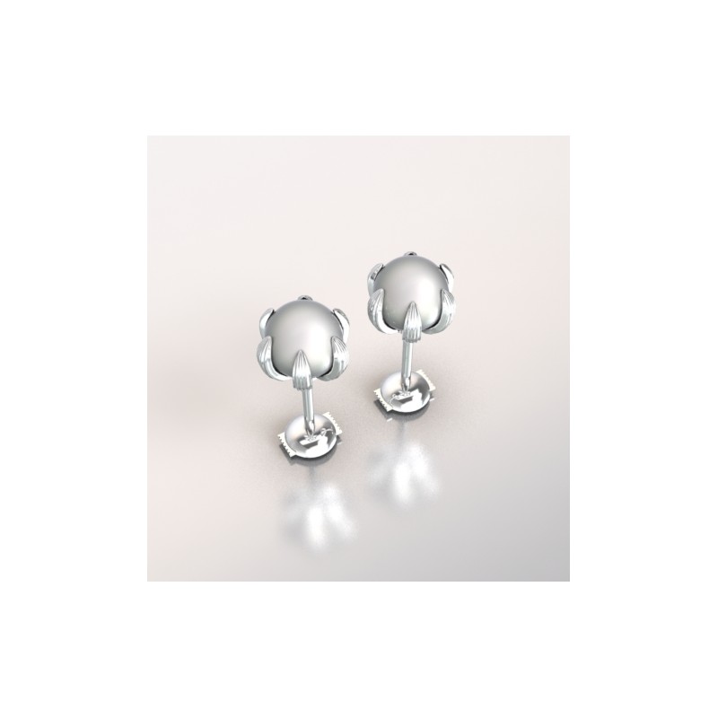 Hoop Earrings pearl.Or 750/1000