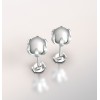 Boucles pearl.Or 750/1000