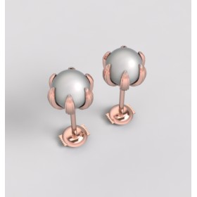 Hoop Earrings pearl.Or 750/1000