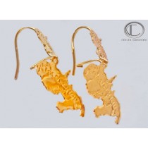 Boucles d'oreilles cartes .Or 750/1000