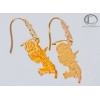 Boucles d'oreilles cartes .Or 750/1000