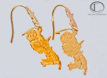 boucles d'oreilles cartes .Or 750/1000