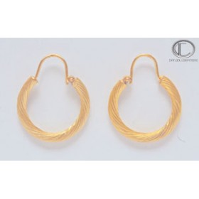 Boucles d'oreilles créoles.Or 750/1000