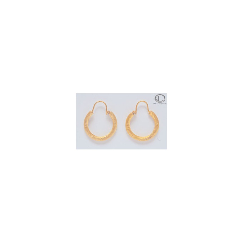 Boucles d'oreilles créoles.Or 750/1000