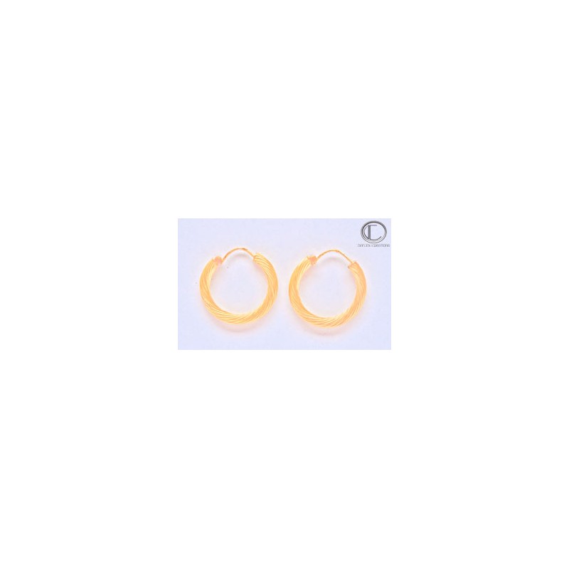Boucles d'oreilles créoles.Or 750/1000