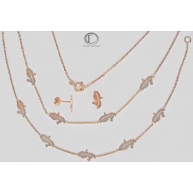 Parure cartes.Or 750/1000