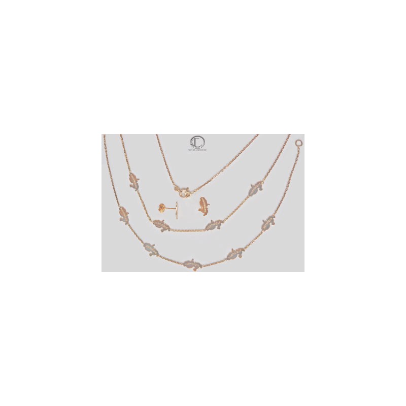 Parure cartes.Or 750/1000