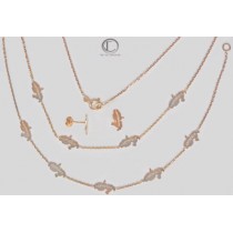 Parure cartes.Or 750/1000