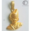 Pendentif Tete antillaise.Or 750/1000