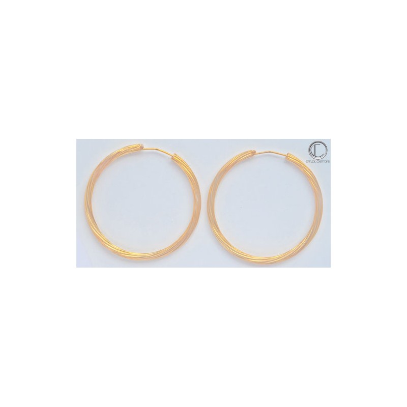 Boucles d' oreilles créoles.Or 750/1000