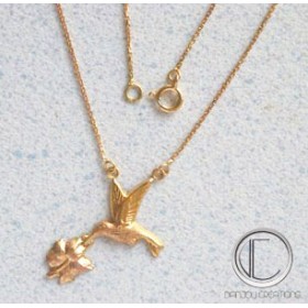 COLLIER COLIBI HIBISCUS Or 750/1000