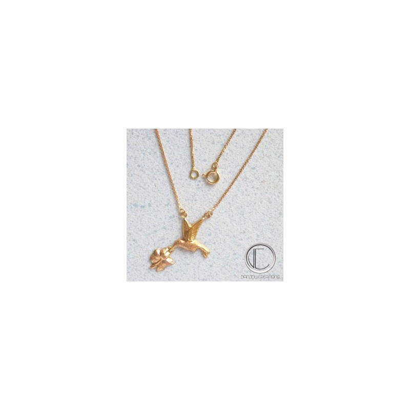 COLLIER COLIBI HIBISCUS Or 750/1000
