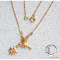 humming-bird necklace.Gold 750/1000