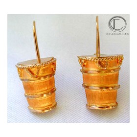 Boucles d' oreilles T ambour.Or 750/1000