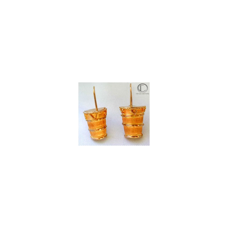 Boucles d' oreilles T ambour.Or 750/1000