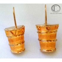 Boucles d' oreilles T ambour.Or 750/1000