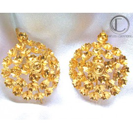 Boucles d' oreilles Tété nègrèsse.Or 750/1000 Boucles  3 rangéés de...