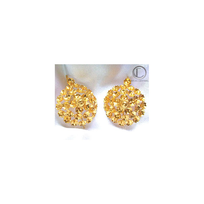 Boucles d' oreilles Tété nègrèsse.Or 750/1000 Boucles  3 rangéés de...