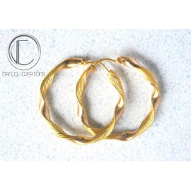 BOUCLES d' OREILLES CREOLES.OR 750/1000