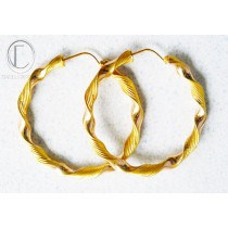 BOUCLES d' OREILLES CREOLES.OR 750/1000