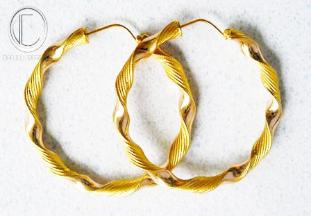 BOUCLES d' OREILLES CREOLES.OR 750/1000