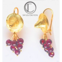 Boucles d'oreilles Bakoua vigne.Or 750/1000