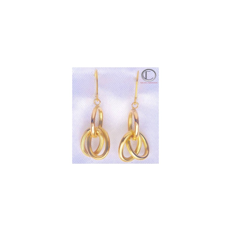 BOUCLES FORCATS .Or 750/1000 Poids:3.6g..OR 750/1000. FAM250400D3
