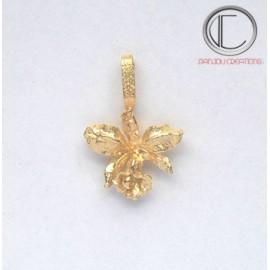 PENDENTIF ORCHIDEE.Or 750/1000
