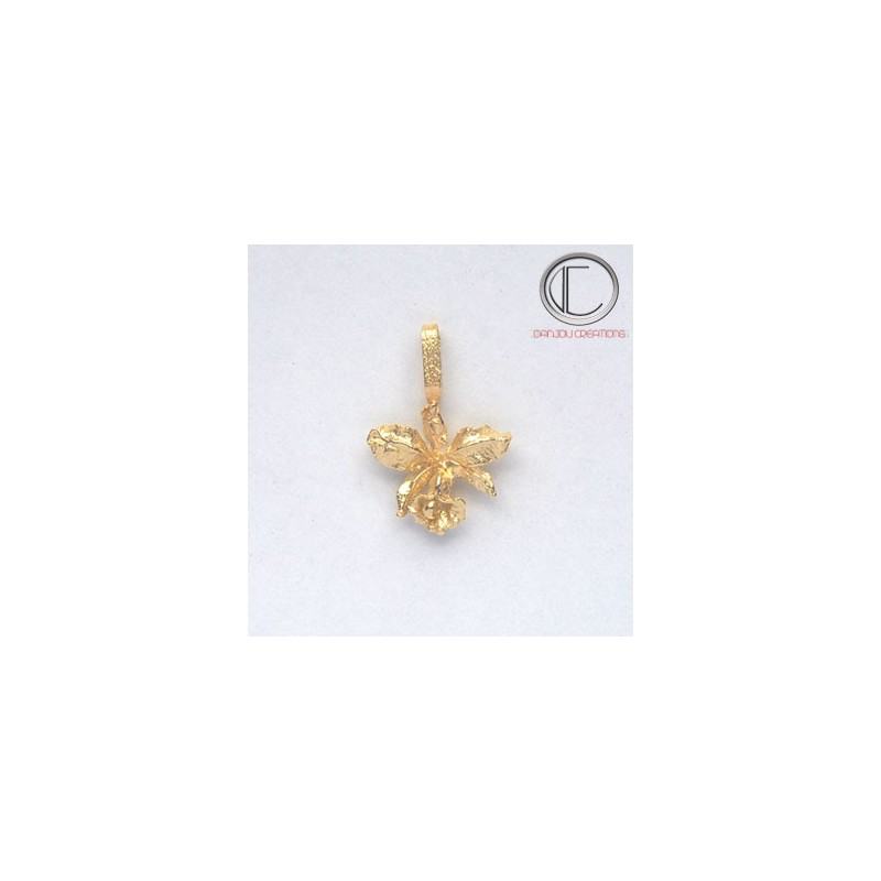 PENDENTIF ORCHIDEE.Or 750/1000