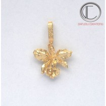 PENDENTIF ORCHIDEE.Or 750/1000