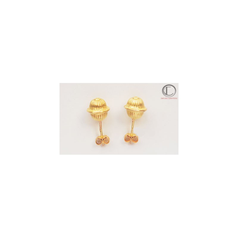Boucles choux .Or 750/1000.