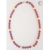 Necklace synthetic garnets . Gold 750/1000