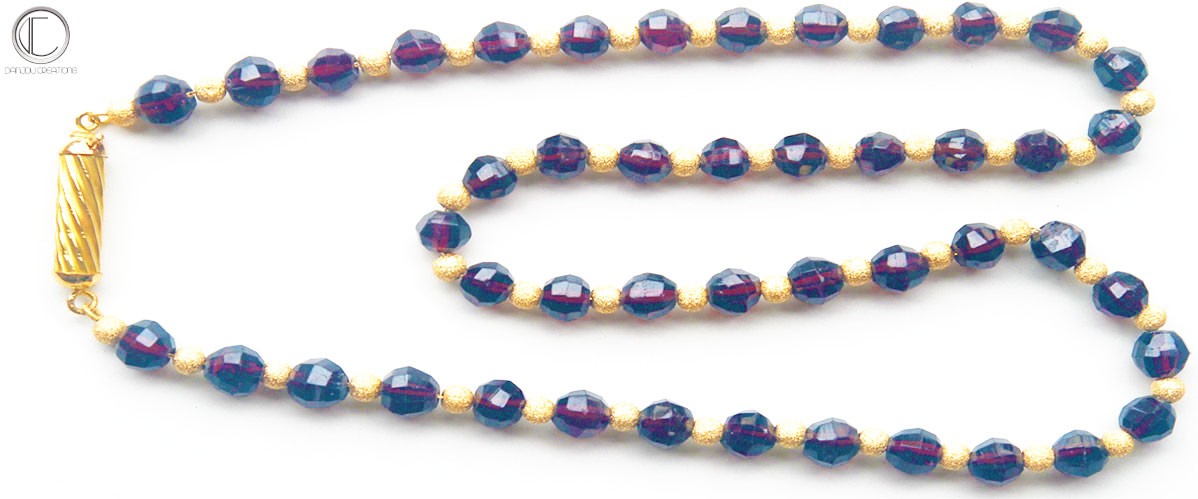 Collier Grenats naturels .Or 750/1000