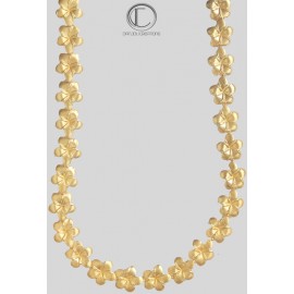 Collier hibiscus.Or 750/1000
