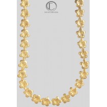 Collier hibiscus.Or 750/1000