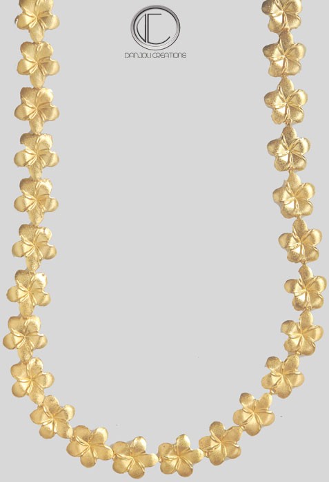 Collier hibiscus.Or 750/1000