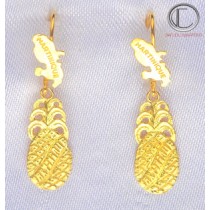 Boucles d'oreilles Ananas.Or 750/1000.